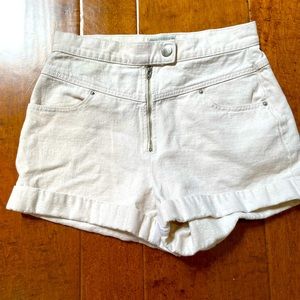 Unique tan denim shorts